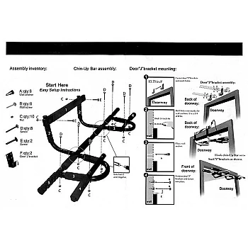 Тренажер для подтягиваний и пресса LiveUp CHIN-UP BAR, LS3153A
