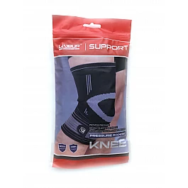 Фиксатор колена  LiveUp KNEE SUPPORT черно-серый