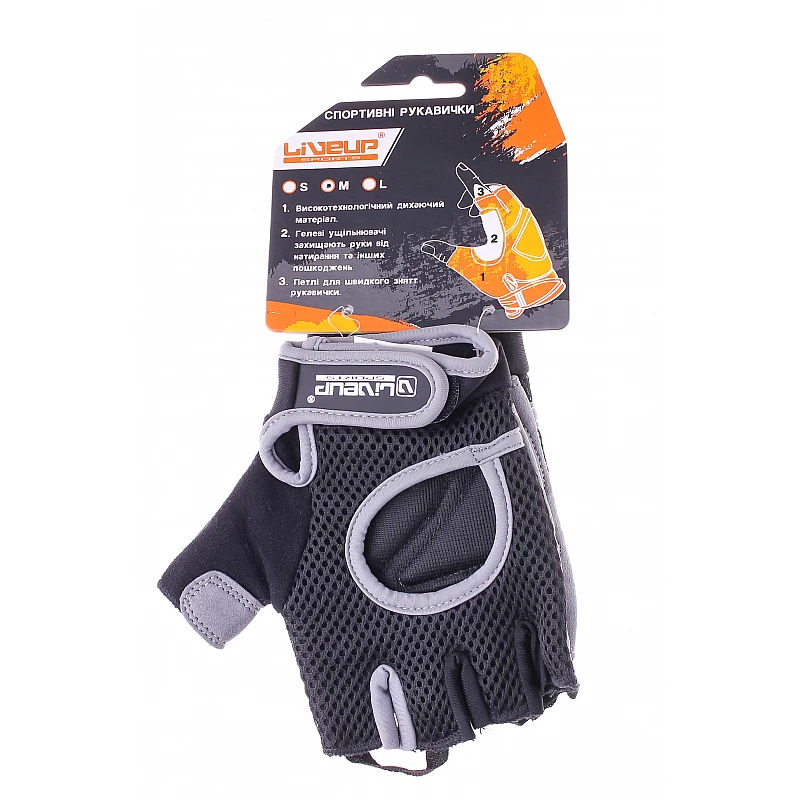 Спортивні рукавички Liveup MEN FITNESS GLOVES LSU1580M-BGL фото товару