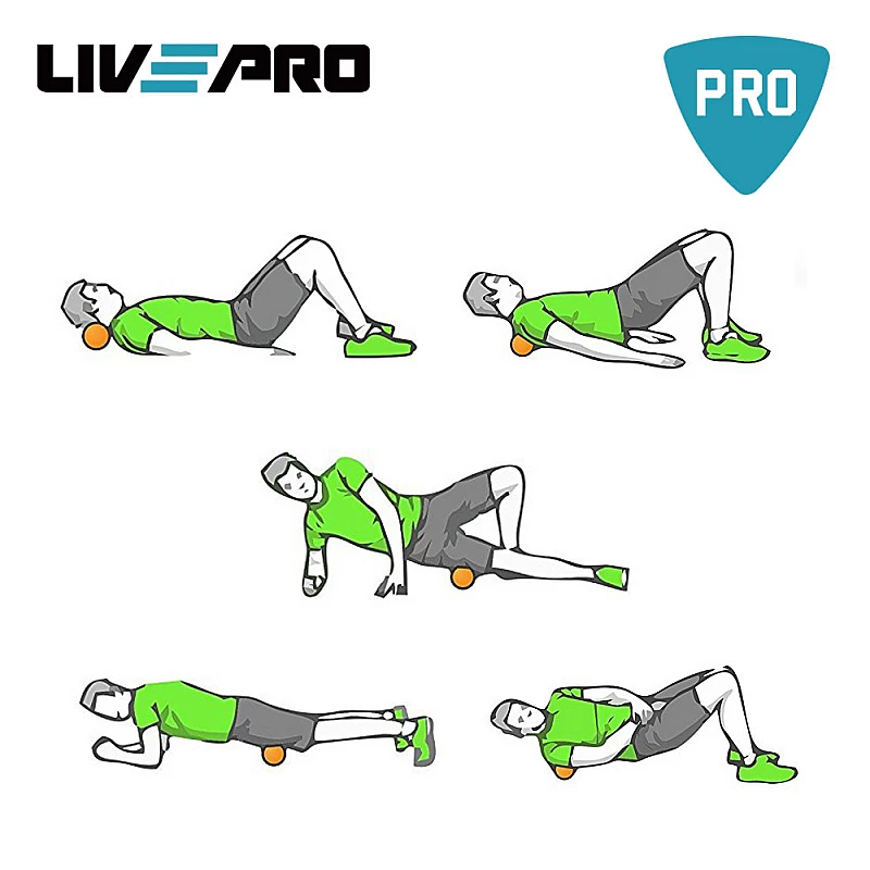 Мячик для массажа LivePro MUSCLE ROLLER BALL оранжевый фото товара