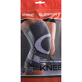 Фіксатор коліна LiveUP KNEE SUPPORT сірий / білий S