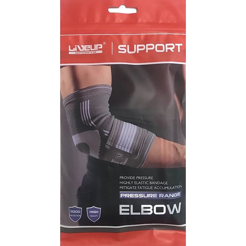 Фиксатор локтя LiveUP ELBOW SUPPORT серый/белый M фото товара