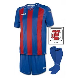 Футбольная форма Joma PISA 12 (комплект футболка+шорты+гетры) сине-красная L