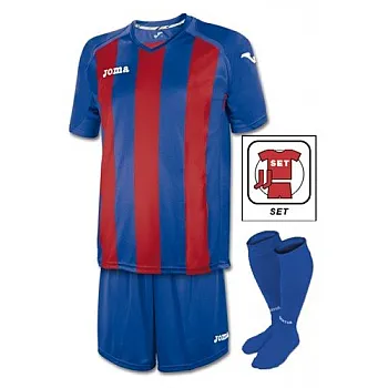 Футбольная форма Joma PISA 12 (комплект футболка+шорты+гетры) сине-красная L