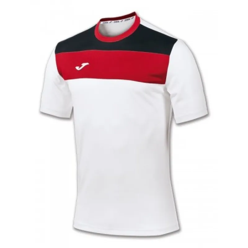 Футболка Joma CREW бiло-чорно-червона 6XS-5XS фото товару