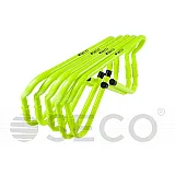 Набор тренировочных барьеров для бега SECO® 15-33 см неонового цвета (5 шт) фото товара