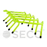 Набор тренировочных барьеров для бега SECO® 15-33 см неонового цвета (5 шт) фото товара