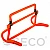 Раскладной барьер для бега SECO® оранжевого цвета