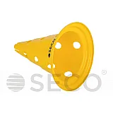 Тренувальний конус з отворами SECO® 30 см жовтого кольору фото товару
