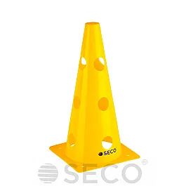 Тренувальний конус з отворами SECO® 32 см жовтого кольору