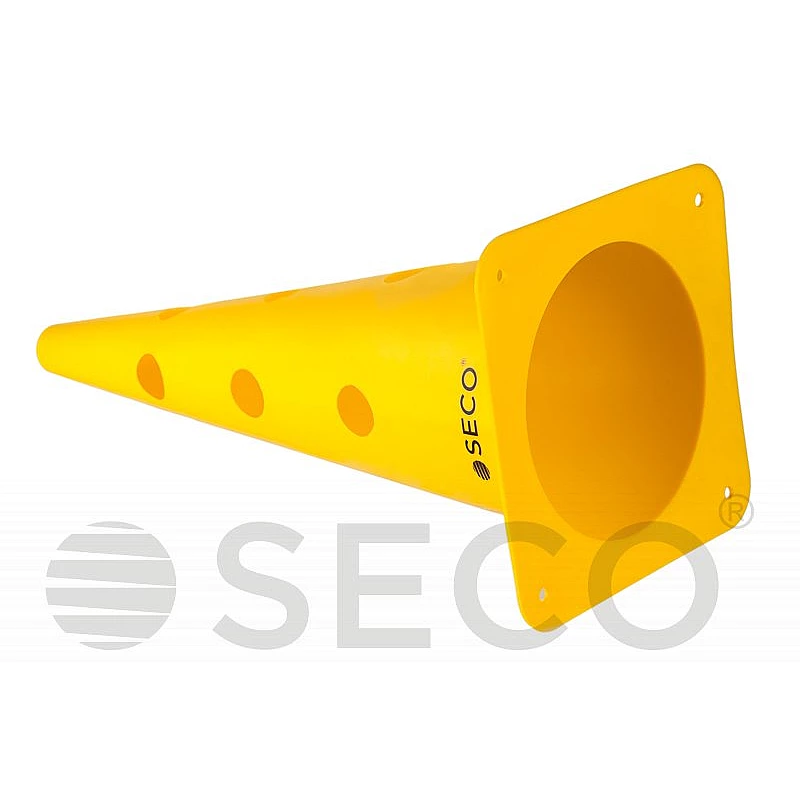 Тренировочный конус с отверстиями SECO® 48 см желтого цвета фото товара