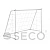 Футбольные ворота SECO® 150х110х60 см с сеткой
