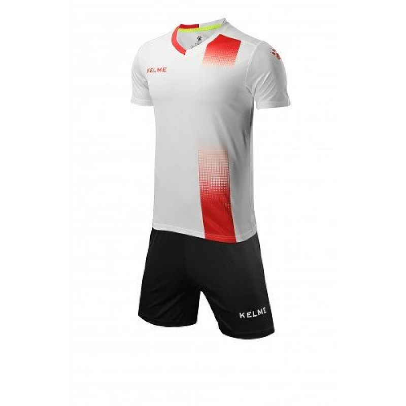 Комплект футбольной формы Kelme ALICANTE JR детский бело-красный к/р фото товара