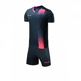 Комплект футбольной формы Kelme ALICANTE JR детский темно-сине-розовый к/р