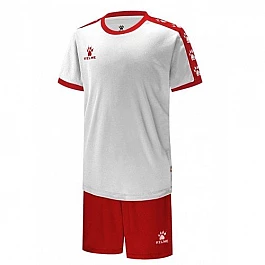 Комплект футбольної форми Kelme COLLEGUE біло-червоний дитячий к/р
