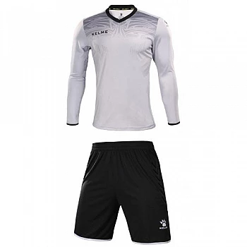 Комплект вратарской формы Kelme ZAMORA серо-черный д/р