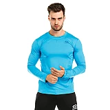 Футболка компрессионная Europaw ls top бирюзовая [XS] фото товару