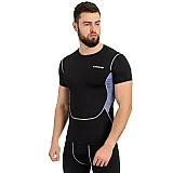 Футболка компрессионная SS Europaw PRO черно-серая [L] фото товару