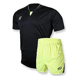 Футбольная форма Europaw 005 черно-салатовая [XS]