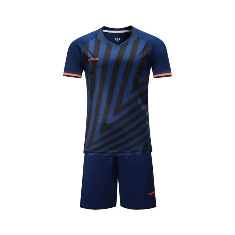 Футбольная форма Europaw 016 т.сине-оранжевая [3XS] фото товару