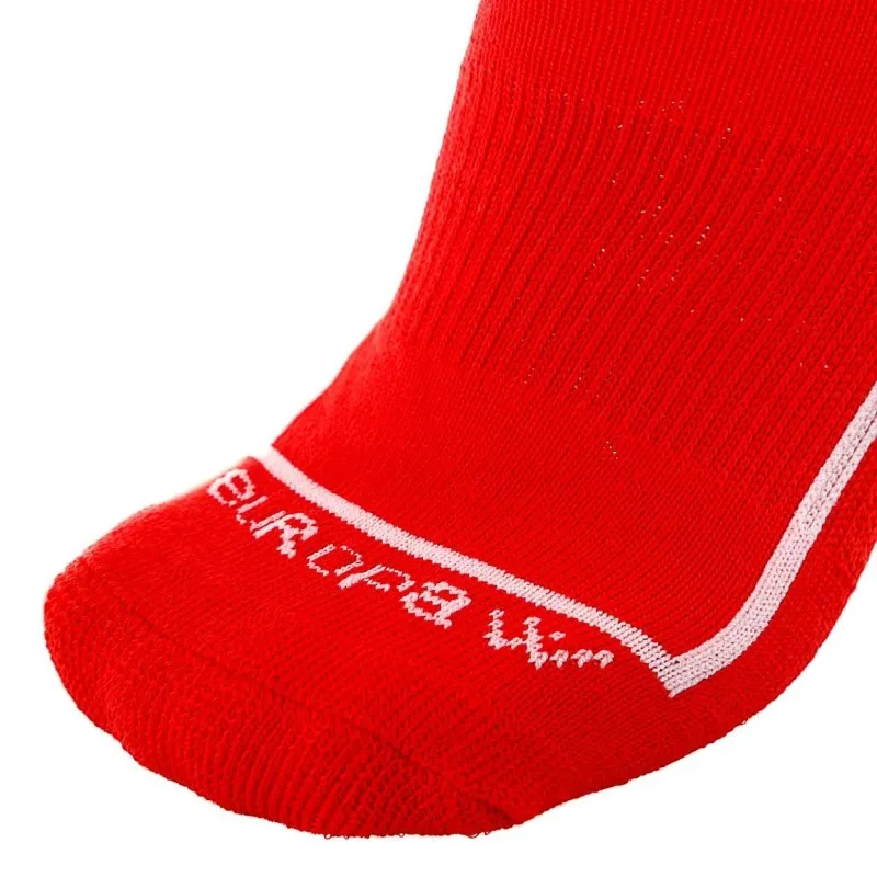 Гетры футбольные Europaw красные с трикотажным носком [41-45] фото товару