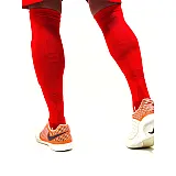 Гетры футбольные Europaw красные с трикотажным носком [41-45] фото товару