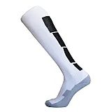 Гетры футбольные Europaw CTM-003 бело-черные с трикотажным носком [41-45] фото товара