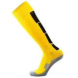 Гетры футбольные Europaw CTM-003 желто-черные с трикотажным носком [41-45] фото товару