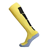 Гетры футбольные Europaw CTM-003 желто-черные с трикотажным носком [41-45] фото товару