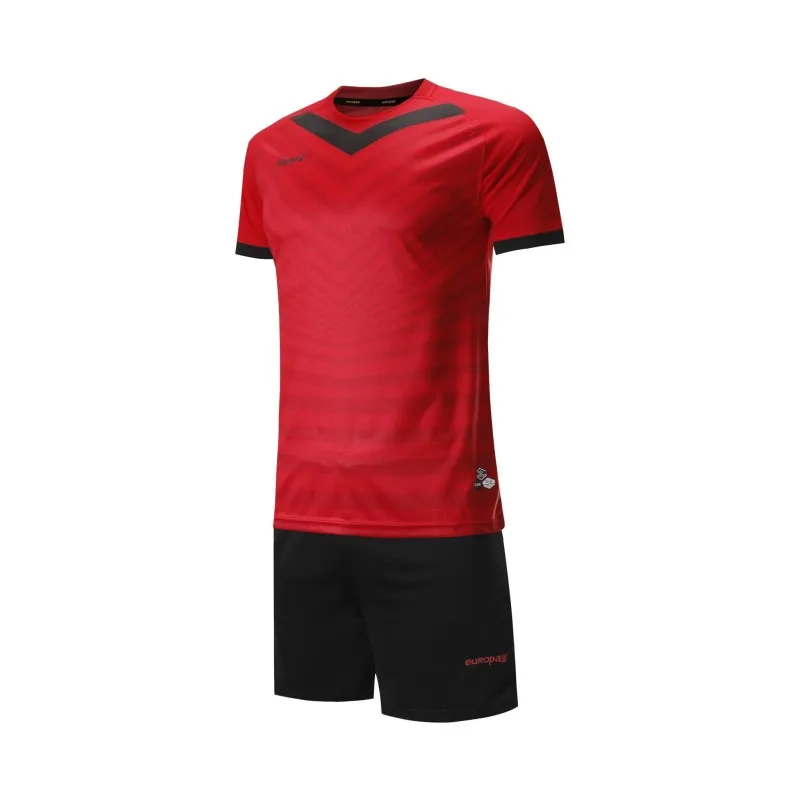 Футбольная форма Europaw 026 красно-черная [XL] фото товару