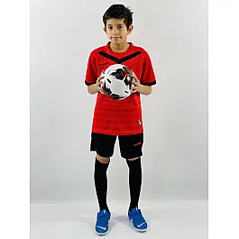 Футбольная форма детская (kid) Europaw 026 красно-черная [XS]