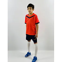 Футбольная форма детская (kid) Europaw 026 кораллово-т.синяя [XS]