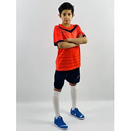 Футбольная форма детская (kid) Europaw 026 кораллово-т.синяя [XS]