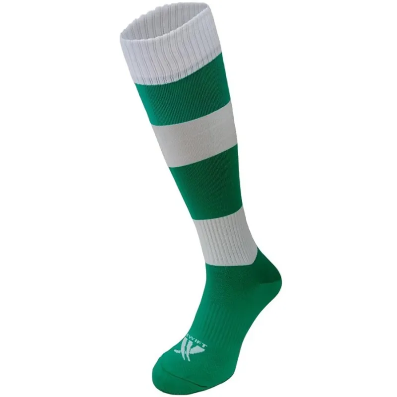 Гетры футбольные Swift Зебра зелено/белые р.27 фото товару