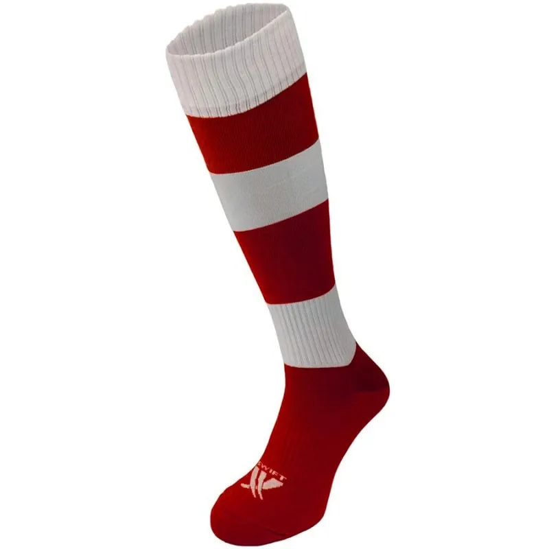 Гетры футбольные Swift Зебра красно/белые р.27 фото товару