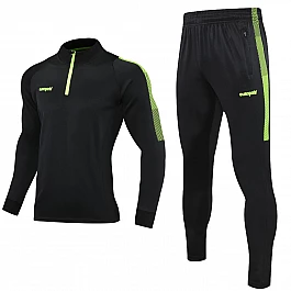 Спортивний костюм Europaw Limber Up 2101 Short zipper чорно-салатовий [XS]