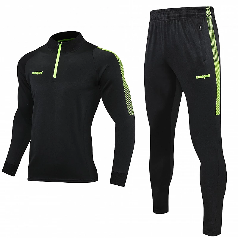 Спортивний костюм Europaw Limber Up 2101 Short zipper чорно-салатовий [XS] фото товару