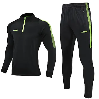 Спортивный костюм для детей Europaw Limber Up Kid 2101 Short zipper чёрно-салатовый [4XS]