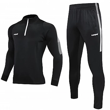 Спортивный костюм для детей Europaw Limber Up Kid 2101 Short zipper чёрно-белый [4XS]