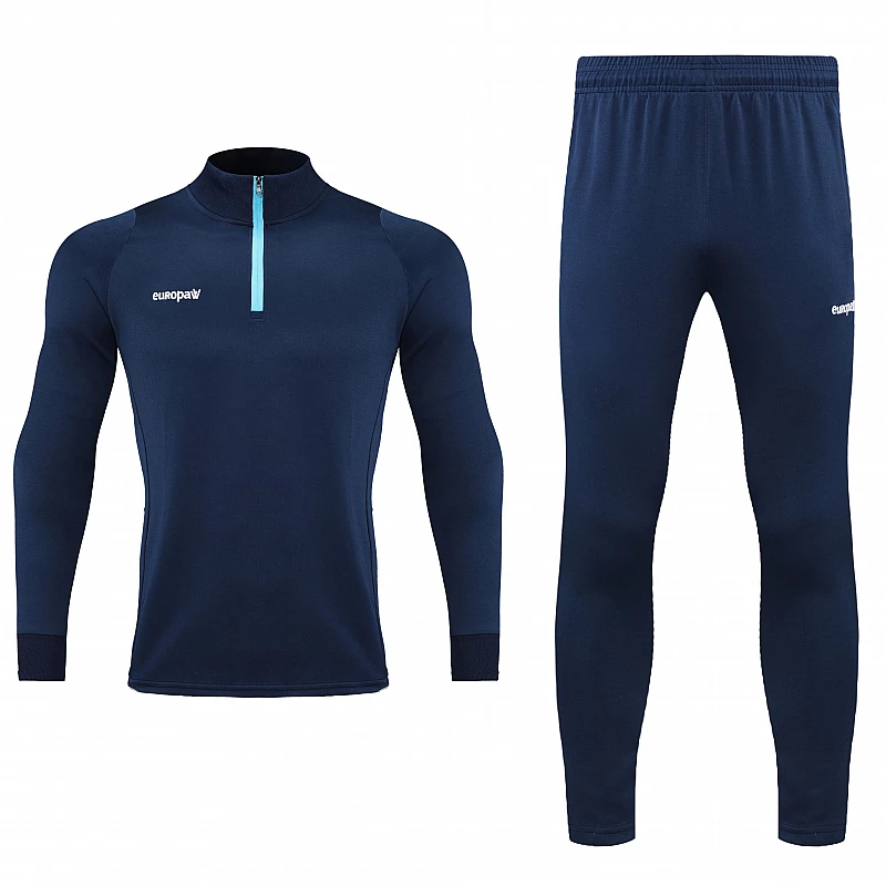 Спортивний костюм Europaw Limber Up 2101 Short zipper темно-синьо-блакитний [XS] фото товару