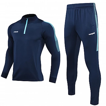 Спортивный костюм для детей Europaw Limber Up Kid 2101 Short zipper темно-сине-голубой [4XS]