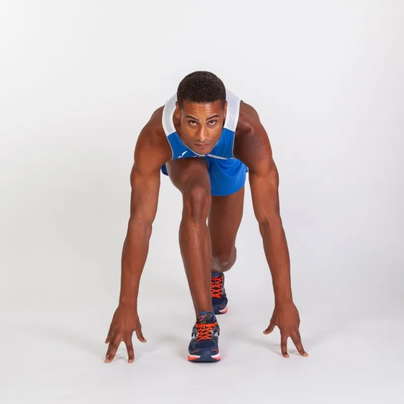 МАЙКА race БЕЗ РУКАВОВ БЕЛЫЙ/СВЕТЛО-СИНИЙ 2XS