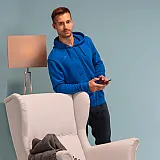 КОФТА combi cotton СПОРТИВНАЯ С ВОРОТНИКОМ НА МОЛНИИ СВЕТЛО-СИНЯЯ M