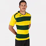 ФУТБОЛКА С КОРОТКИМ РУКАВОМ ДЛЯ РЕГБИ ЗЕЛЕНЫЙ/ЖЕЛТЫЙ M