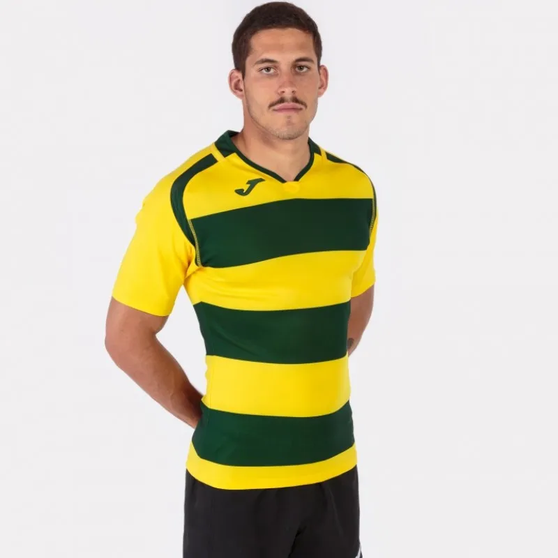 ФУТБОЛКА С КОРОТКИМ РУКАВОМ ДЛЯ РЕГБИ ЗЕЛЕНЫЙ/ЖЕЛТЫЙ M