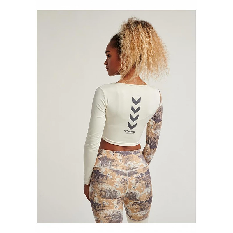 Топ з рукавом LOTUS CROPPED T-SHIRT L / S 207-996-9804-XS Дорослі Жіноча БЕЖ