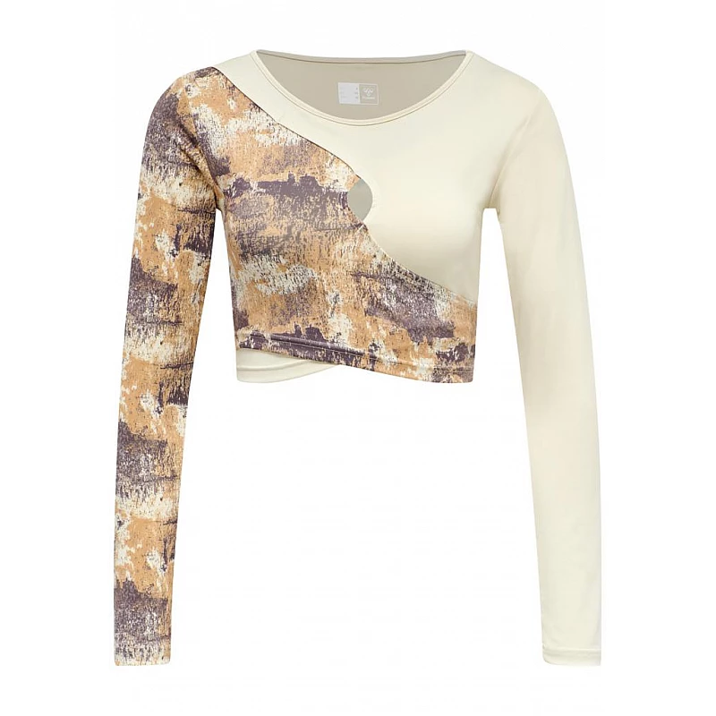 Топ з рукавом LOTUS CROPPED T-SHIRT L / S 207-996-9804-XS Дорослі Жіноча БЕЖ
