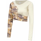Топ з рукавом LOTUS CROPPED T-SHIRT L / S 207-996-9804-XS Дорослі Жіноча БЕЖ