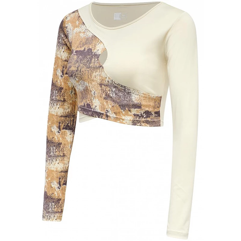Топ з рукавом LOTUS CROPPED T-SHIRT L / S 207-996-9804-XS Дорослі Жіноча БЕЖ