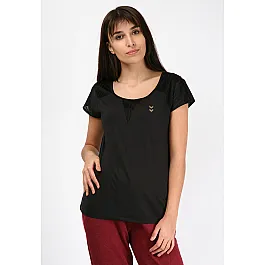 Футболка VIOLET SS TEE 009-898-2001-S Дорослі Жіноча ЧОРНИЙ